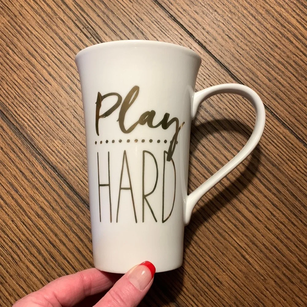 Play Hard large coffee cup. - Picture 1 of 7